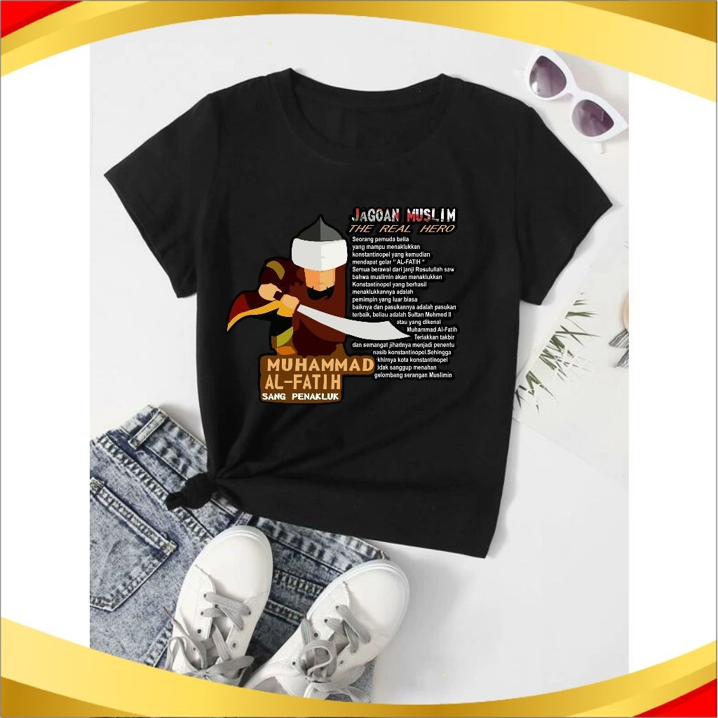 MD Kaos Tshirt Anak Muhammad AL Fatih Motif Muslim Islami Keren Unisex Usia 1-10 Thn Fashion kids 13
