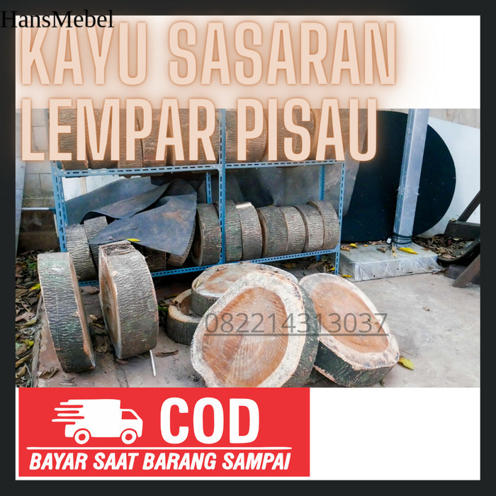 Kayu sasaran lempar pisau wood slice sasaran olahraga lempar kapak Berkualitas
