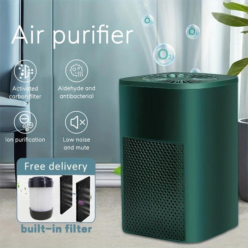Xiaomi Youpin Portable Air Purifier HEPA Filter 2 Activated Carbon Filter Smoke Odor Removal Desktop