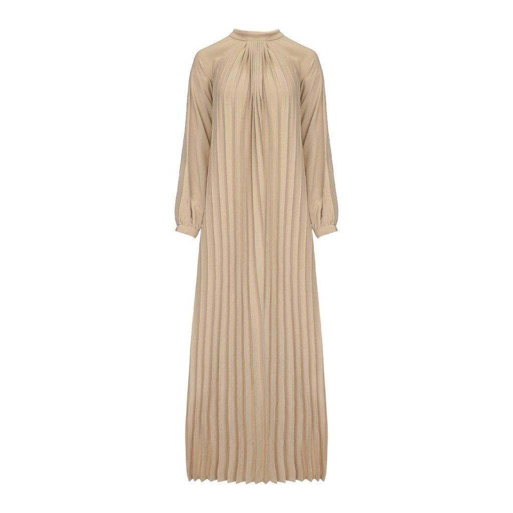 Benang Jarum - Navier Pleated Dress - Mocca - L