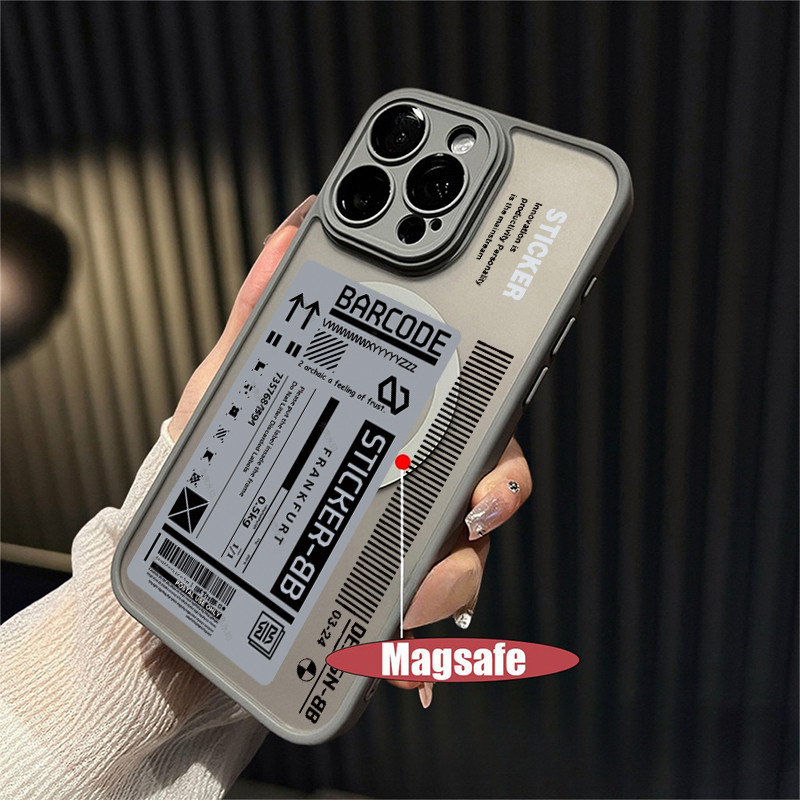 Casing hp iphone 15 promax Desain Tiket Naik Pesawat Kamera Mendukung Pengisian Nirkabel magsafe Cas