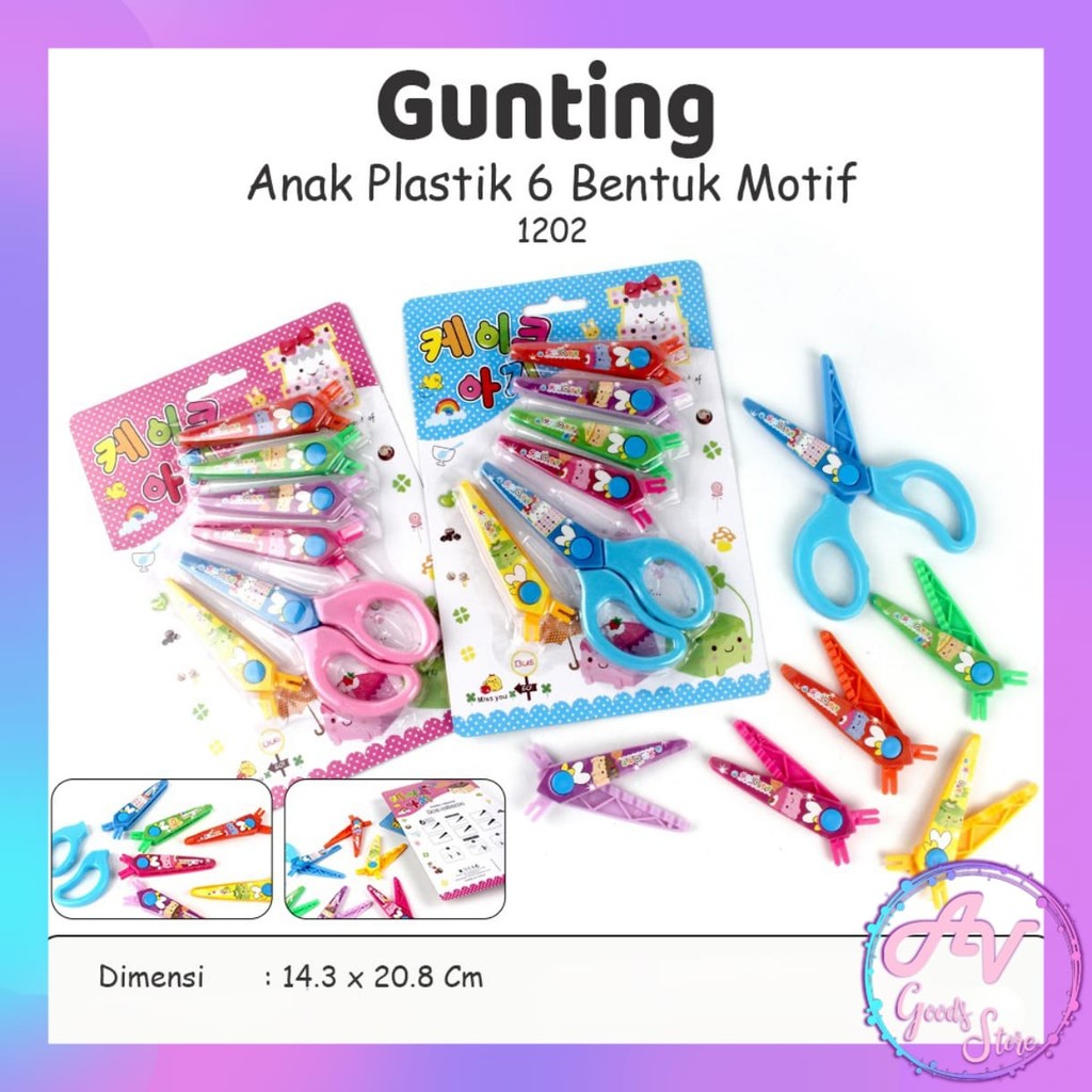 

Gunting Anak Set 6in1 / Gunting Kertas Gerigi Zigzag Gelombang 6 bentuk / Gunting Set Fancy Lucu