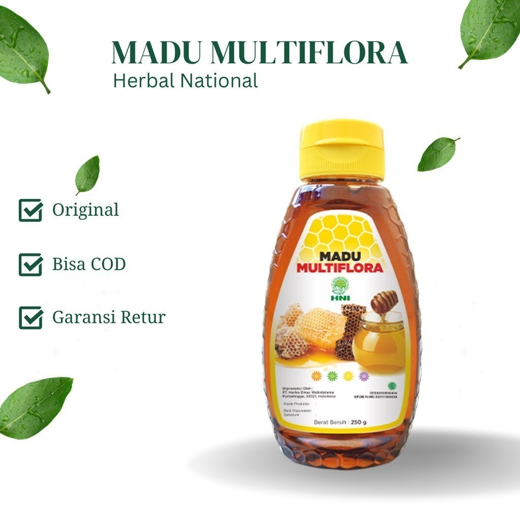 

NEW ORIGINAL MADU ASLI MULTIFLORA - Madu Asli Murni Bukan Campuran -HNI BPOM