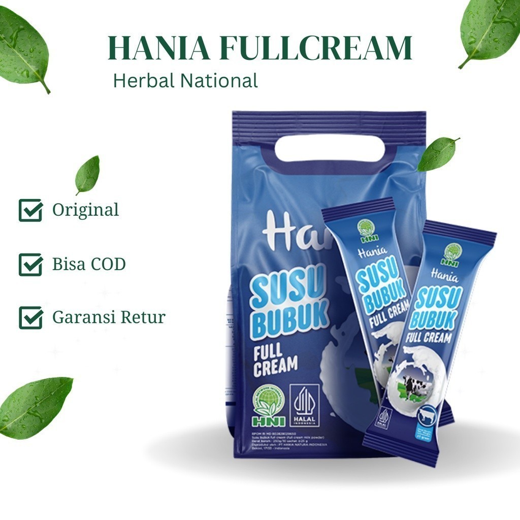 

NEW ORIGINAL Hania Susu Bubuk Full Cream - HNI BPOM