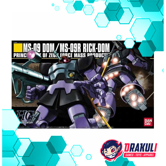 BANDAI Plamo HG / HGUC MS-09 Dom / MS-09R Rick Dom