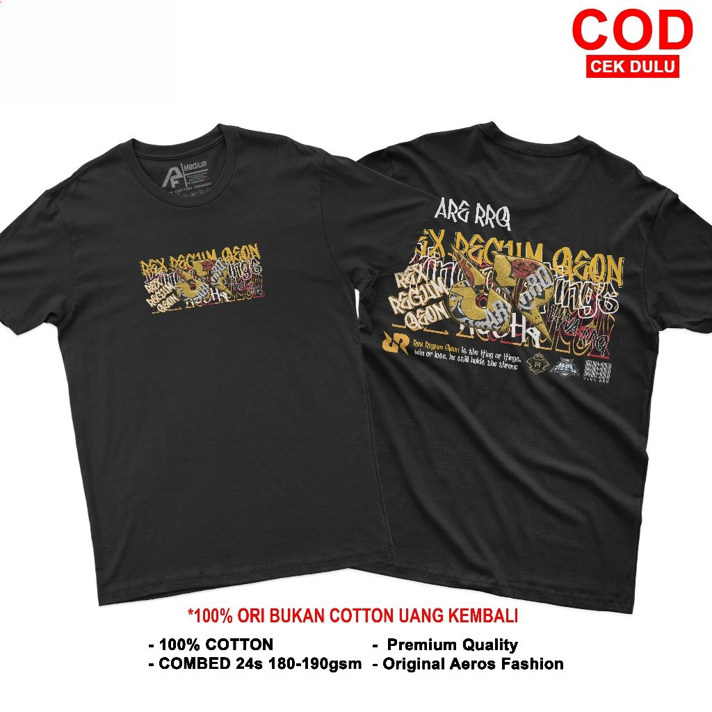 Tshirt RRQ Rex Regum Qeon Mural Baju We Are RRQ Kaos Viva RRQ MLBB Cotton Combed 24s Unisex