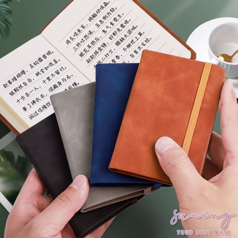 

[GT] PU Notebook mini portabel A7 notepad portabel tebal-100 lembar-Suning Mall