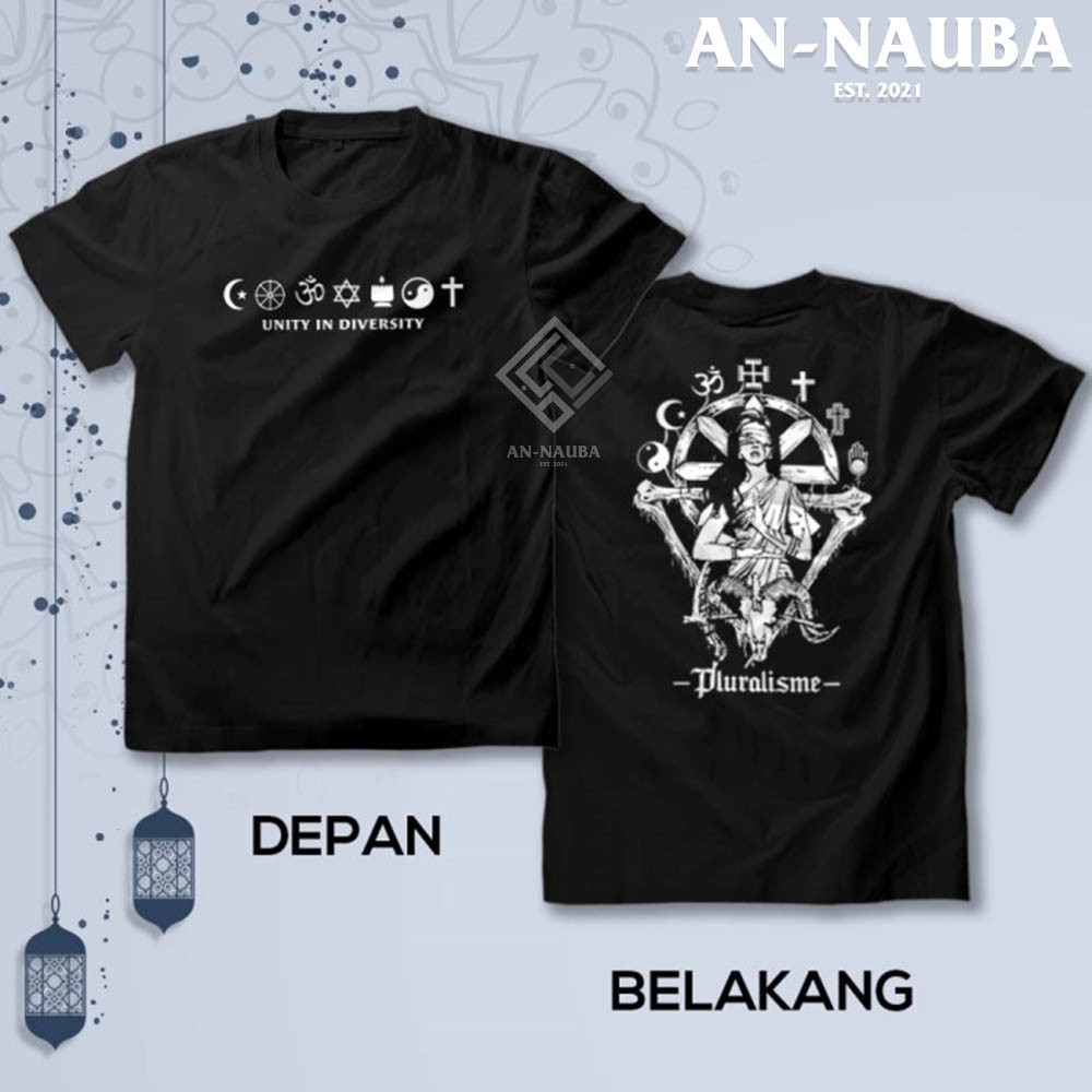 KAOS PLURALISME BAPHOMET SERIES / Baju Islam Santri Nahdlatul Ulama Gus Dur / Tshirt MLI [AN-6494]