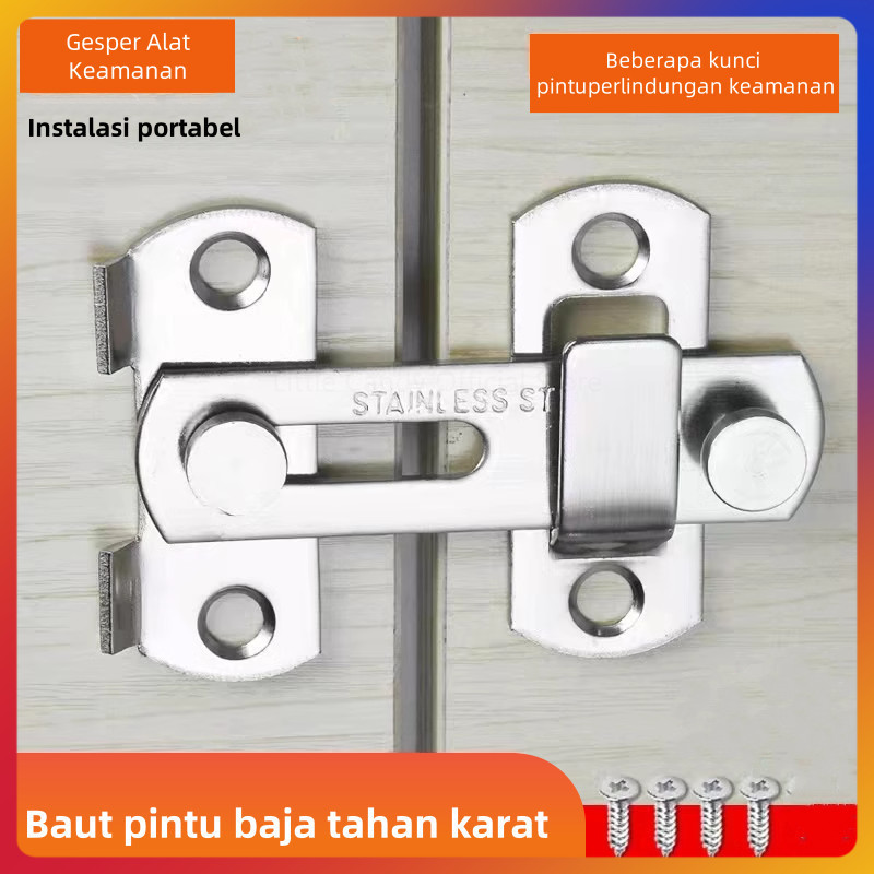 gesper pintu/kunci pintu geser kamar mandi/baut kunci pintu geser anti maling/gesper baut pintu gesp