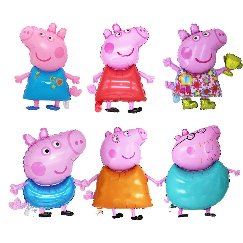 

1pcs cartoon Peppa Pig Theme Balloon George Children's Birthday Toy Decoration foil Balloon Party Supplies baby shower decor