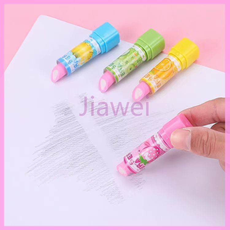 

Jiawei -Penghapus pensil bentuk lipstik/penghapus warna-warni pola kartun