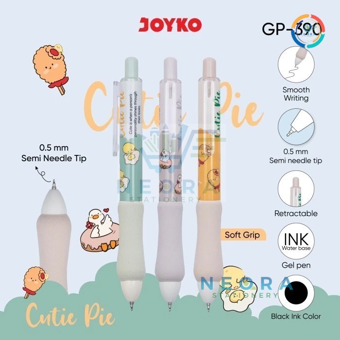 

Joyko Gel Pen Pulpen Pena Cutie Pie GP-390 | Eceran @ 1 Pc