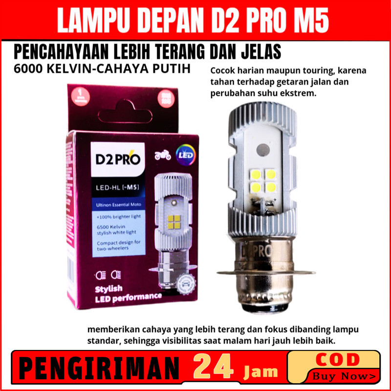 Lampu Led Motor Super Terang H6 M5 P15D Bohlam Lampu Depan Sepeda Motor LED Canbus 12V Bohlam Lampu 