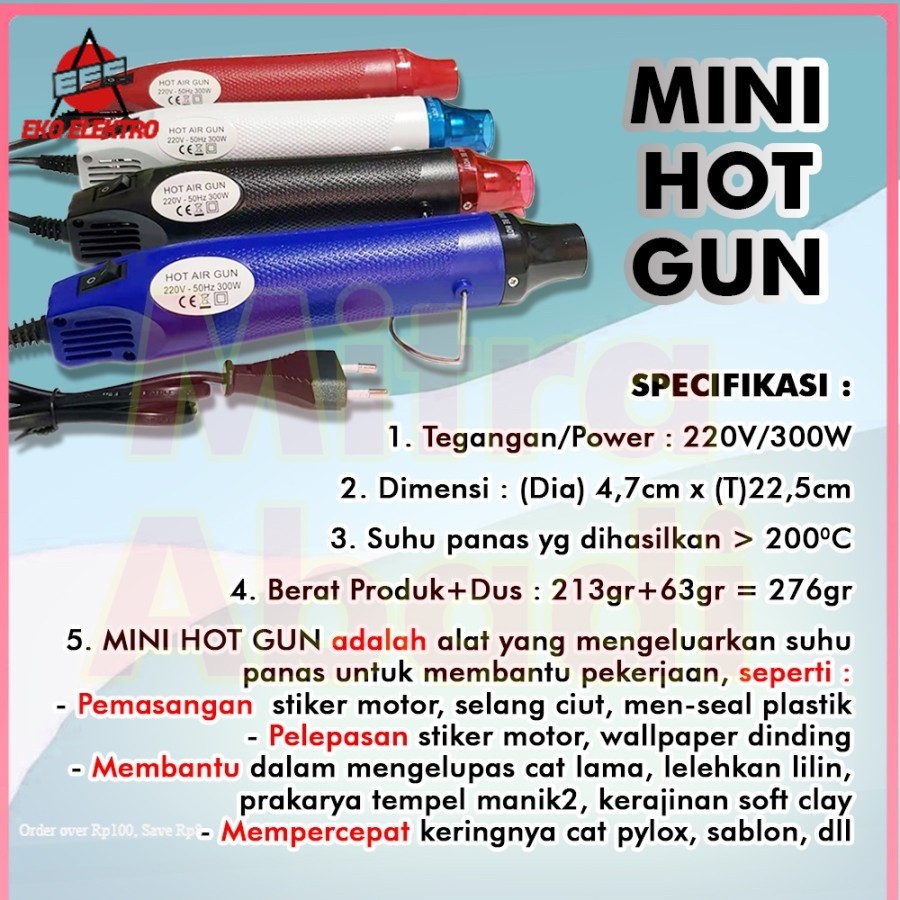 EES - Mini Heat / Hot Air Gun - Alat Pemanas Portable Multifungsi