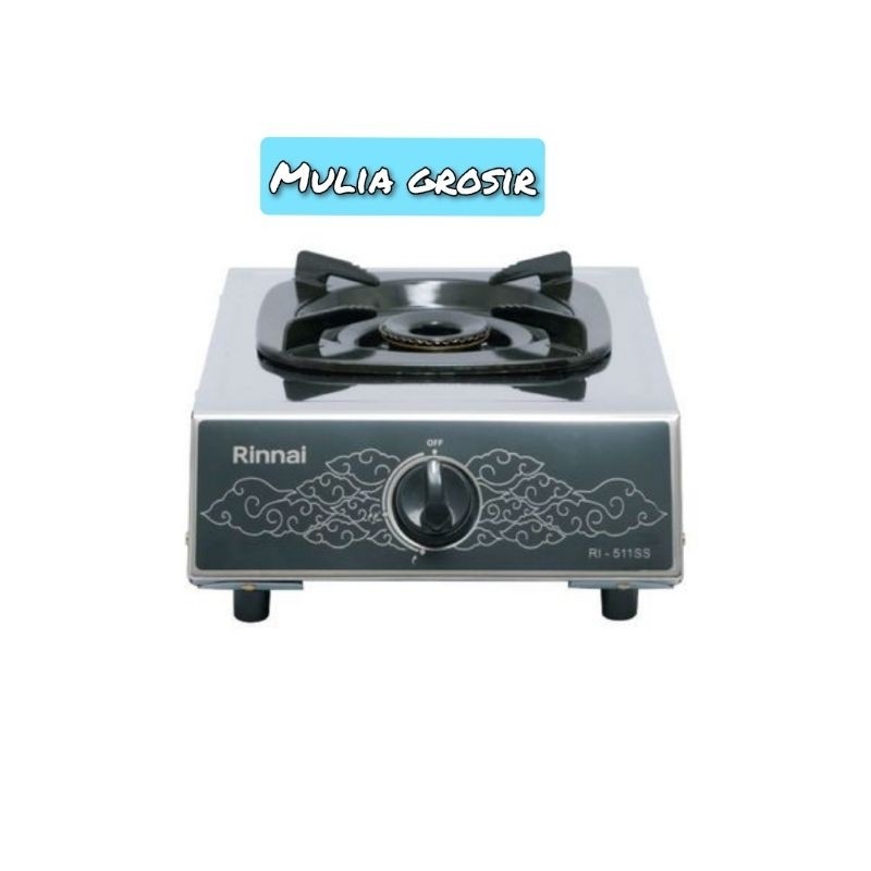 Kompor Gas Rinnai 1 Tungku Stainless RI 511 SS
