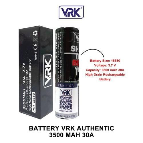 [TERLARIS] BATTERY VRK 3500mah 30A, 3000mah 40A, 2500mAh 35A, PVR 2000mah 50A 18650 VRK USA | BATERA