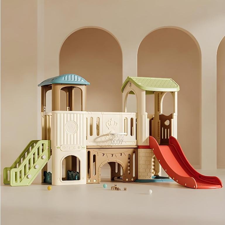 PANDA PLAYHOUSE Mainan Playhouse Playground Anak Perosotoan Terowongan Anak H2304