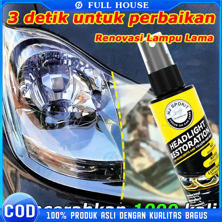 Headlight Restored / Pengkilap Mika Lampu / Headlamp Polish Pembersih Kaca Lampu Mobil Kusam / Headl