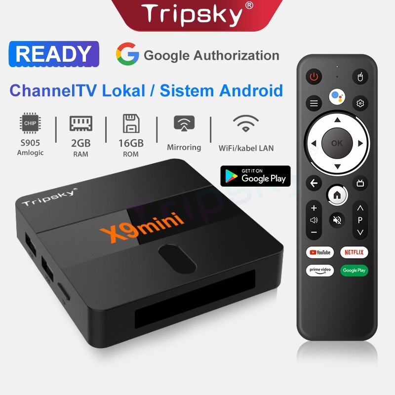 Tripsky X9mini Android Tv Box Ram 2gb Rom 16gb Bluetooth Tv Box Android 9 Support 4K Smart Tv Box Du