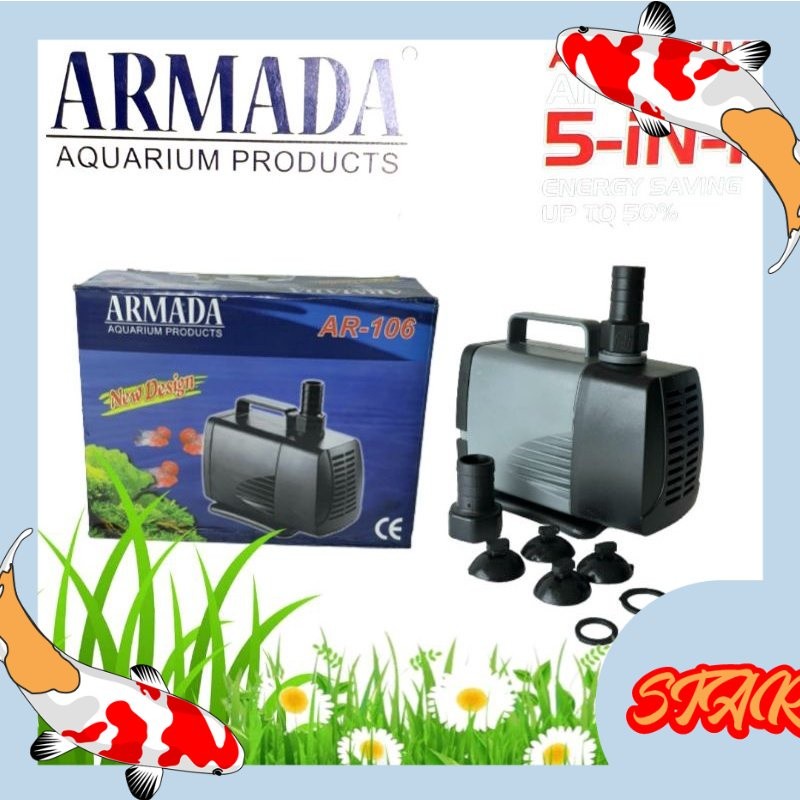 ARMADA AR 106 POMPA CELUP AIR AQUARIUM KOLAM MESIN KOLAM