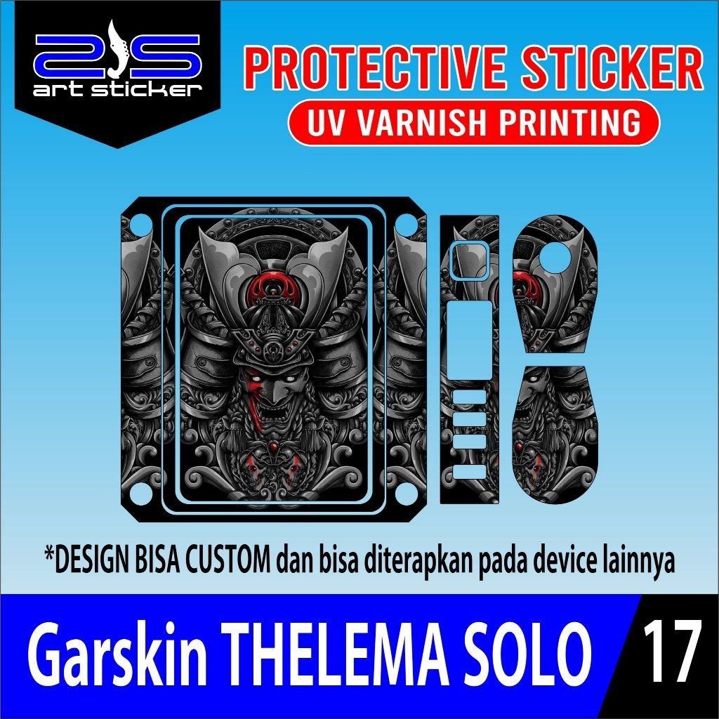 StikerTelemaSolo UV Varnish Printing Shogun Black