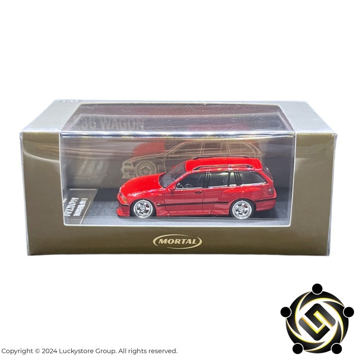 Mortal 1:64 PANDEM Rocket Bunny BMW E36 Station Wagon Stance Red Limited