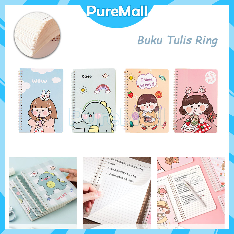 

A5 Notebook Ring Motif / A5 Buku Spiral Buku Catatan / Buku Tulis Ring