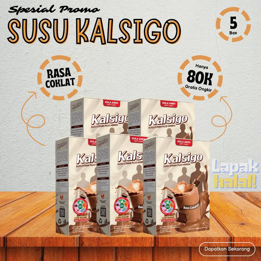 

Susu Tinggi Badan - Kalsigo Coklat - Sudah BPOM RI 100% ORIGINAL HALAL