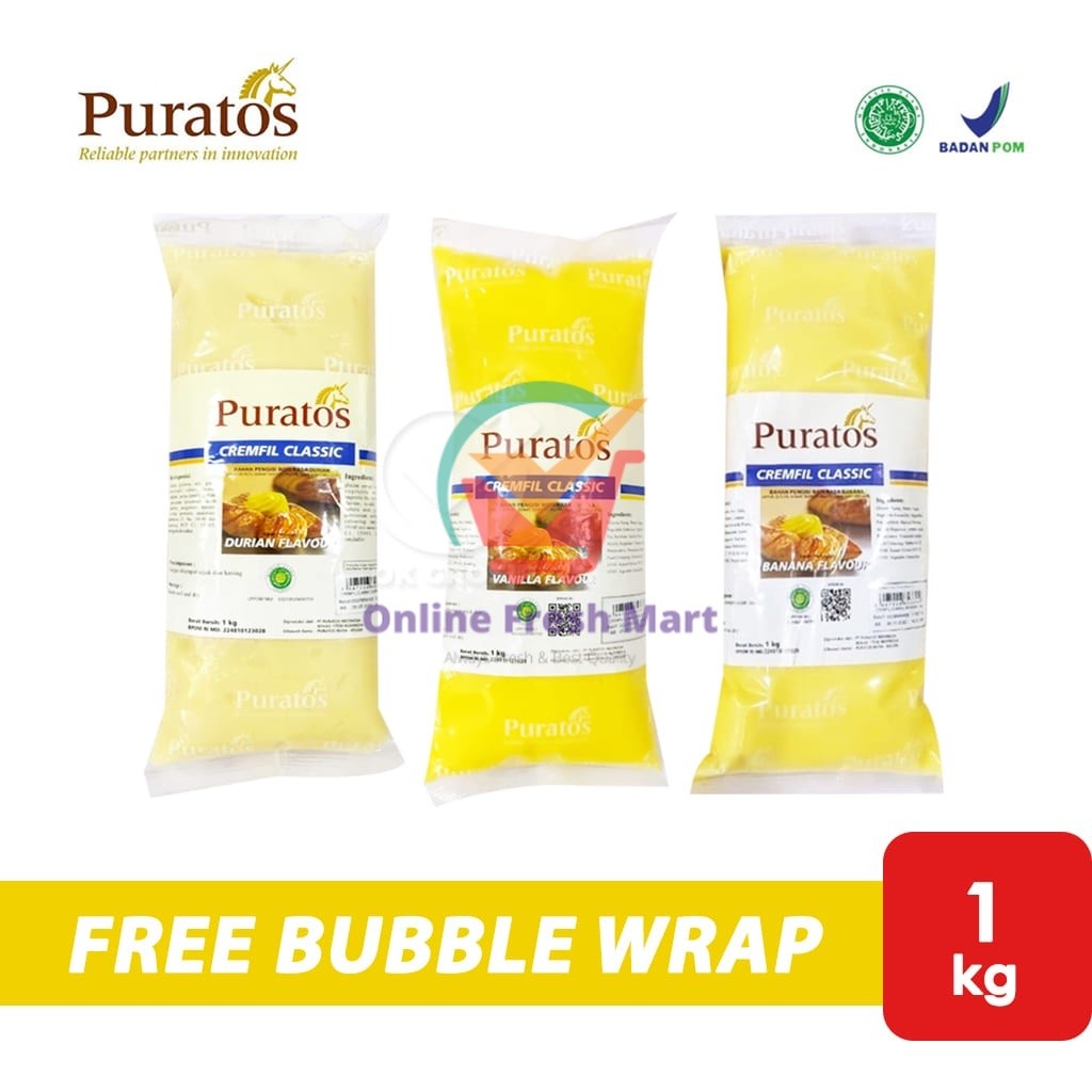 

Puratos Cremfil Classic Durian / Vanilla / Banana (Bag 1 Kg) - Online Fresh Mart Denpasar