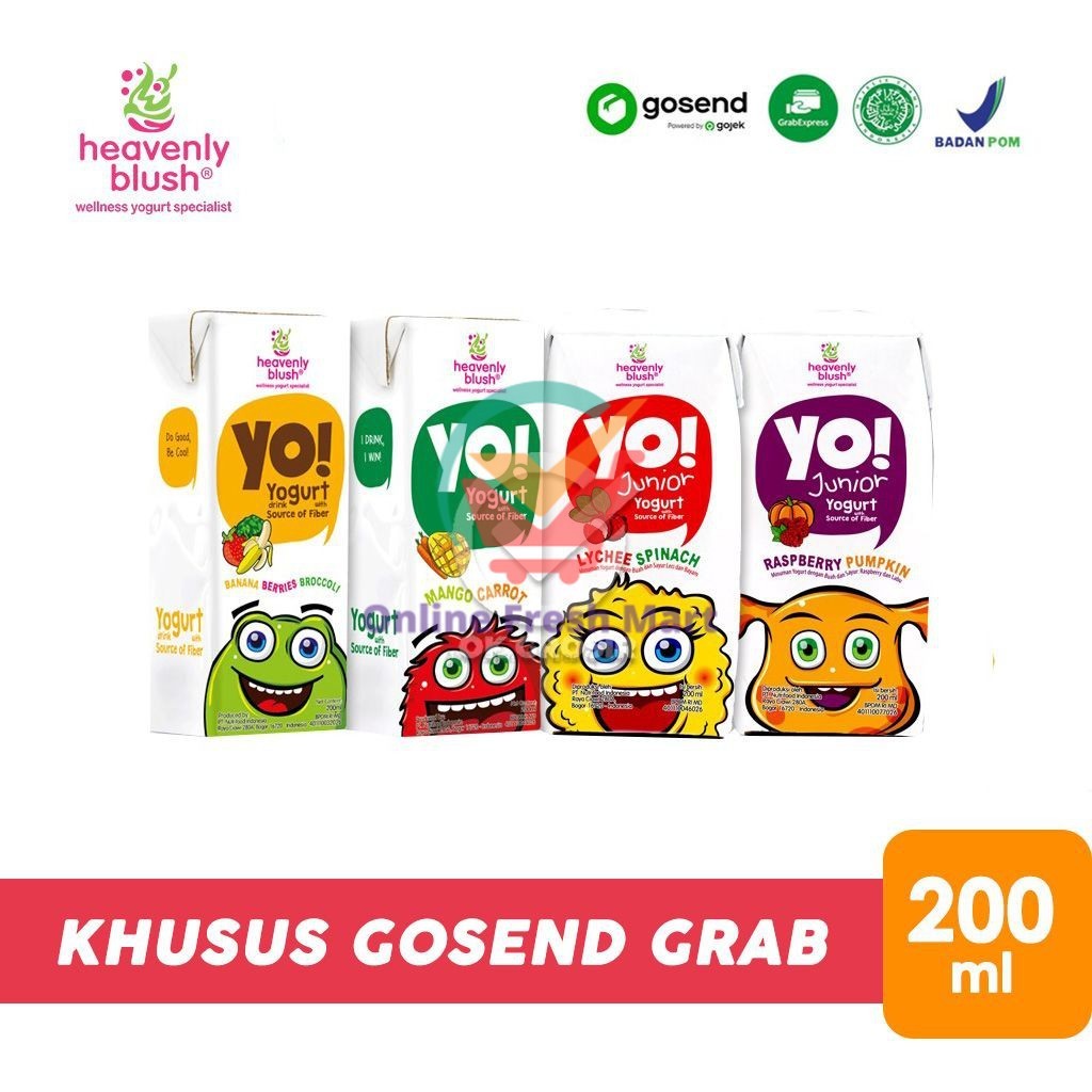 

Heavenly Blush YO! Kids Yogurt Drink (200 ml) KHUSUS INSTANT - Online Fresh Mart Denpasar