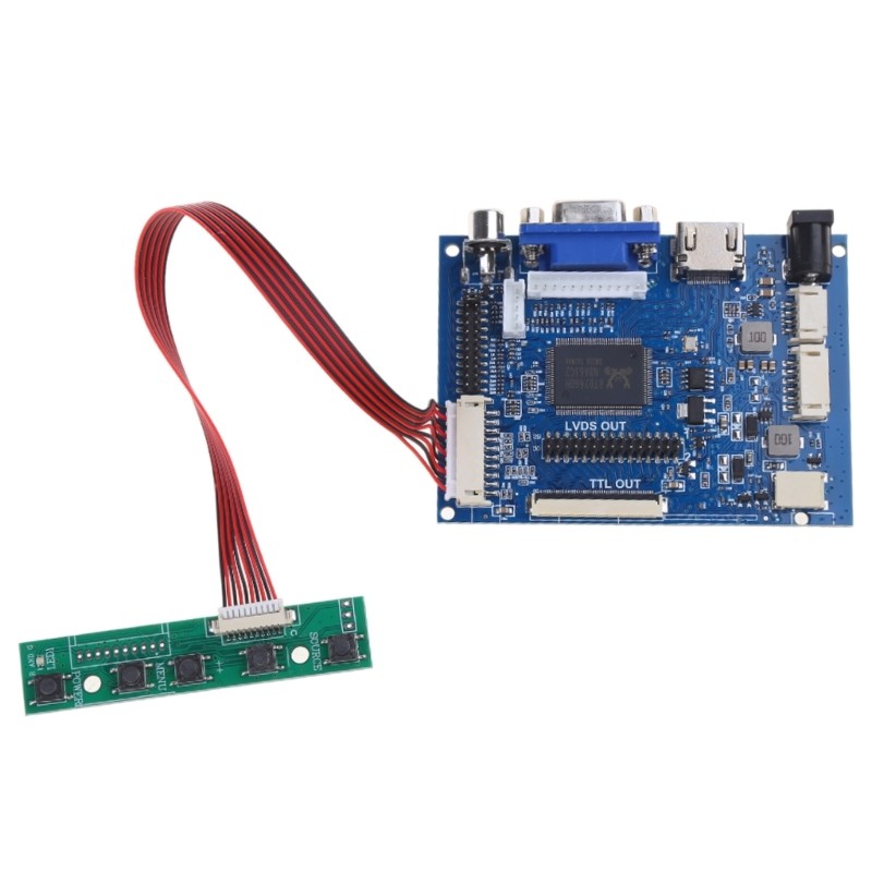 Y1UB Universal AT070TN90 TTL LVDS Controller Board Set 1.2 VGA 2AV