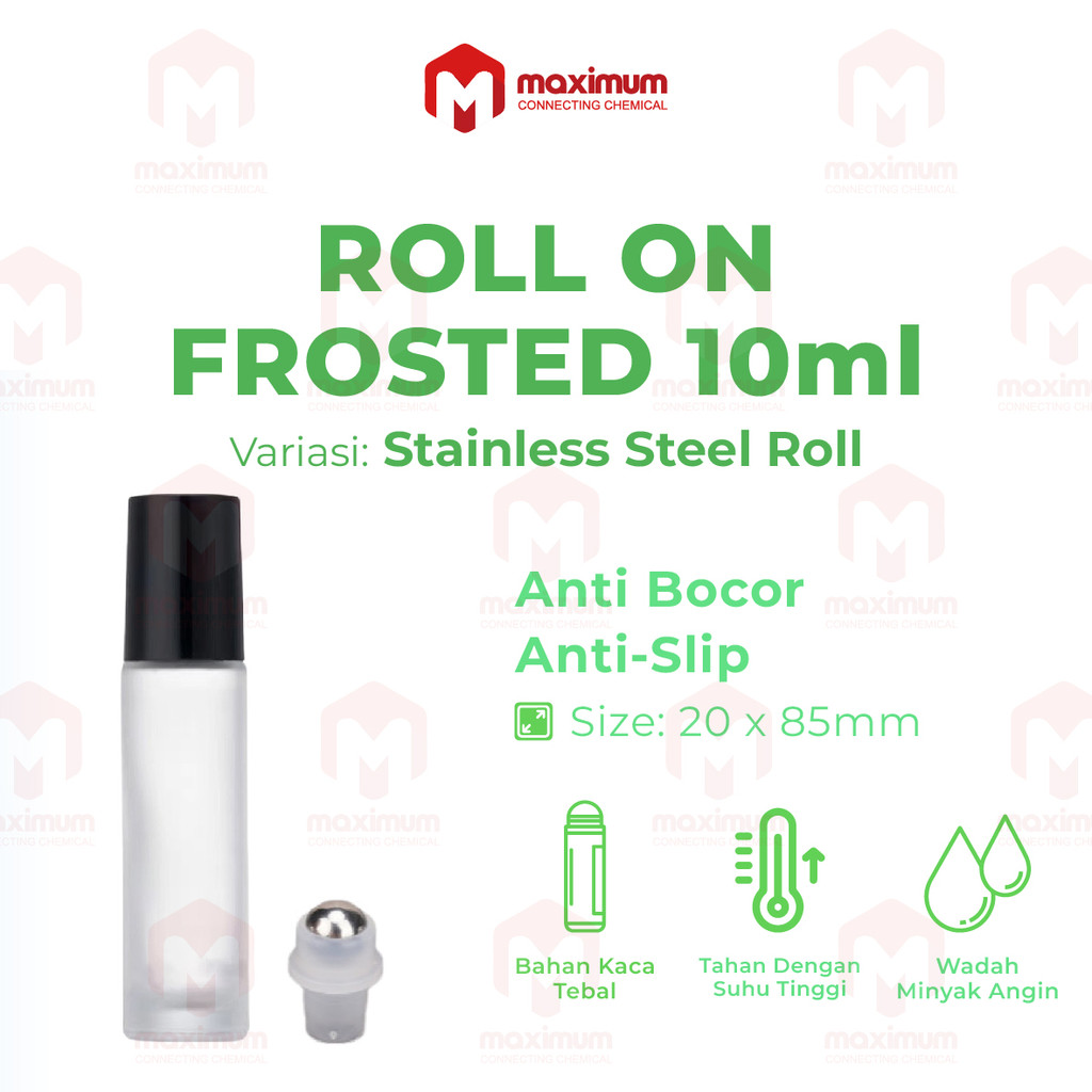 Botol Kaca Roll On Frosted 10ML Essential Oil / Botol Kaca Tebal Oles / Botol Kaca Roll On Buram