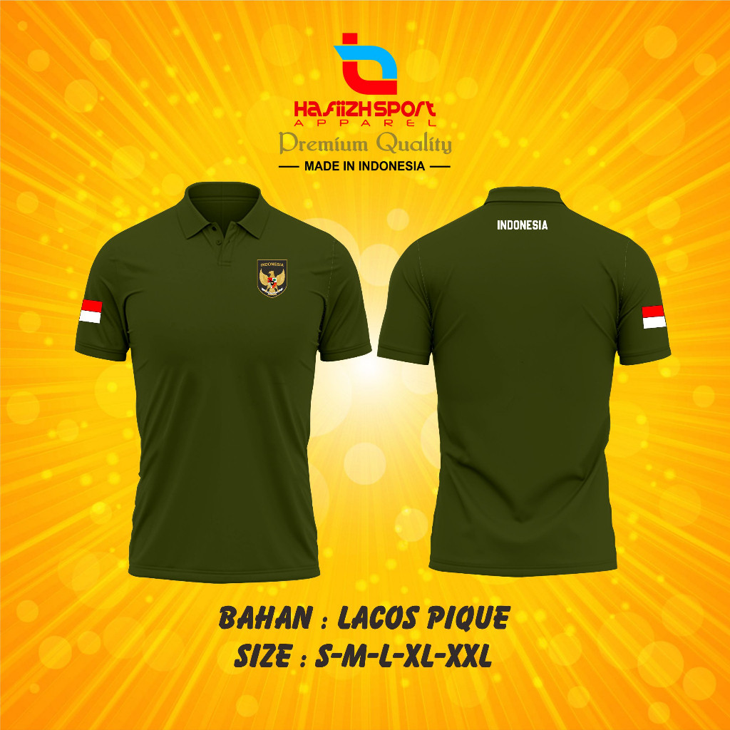 KAOS POLO KERAH TIMNAS INDONESIA / POLO TIMNAS TERBARU
