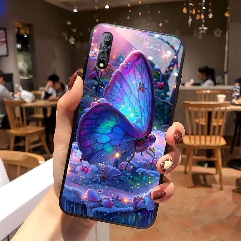 Kaca Glass Case For Vivo S1 S1 Pro S1 Prime S10e S12 S16 S16 Pro S16e S17 Pro S17 S17t S18 Pro Soft 