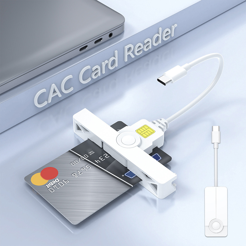 USB type C Smart Card Reader Foldable DOD Type C Common Access CAC Smart Card SIM Card/IC Bank Chip 