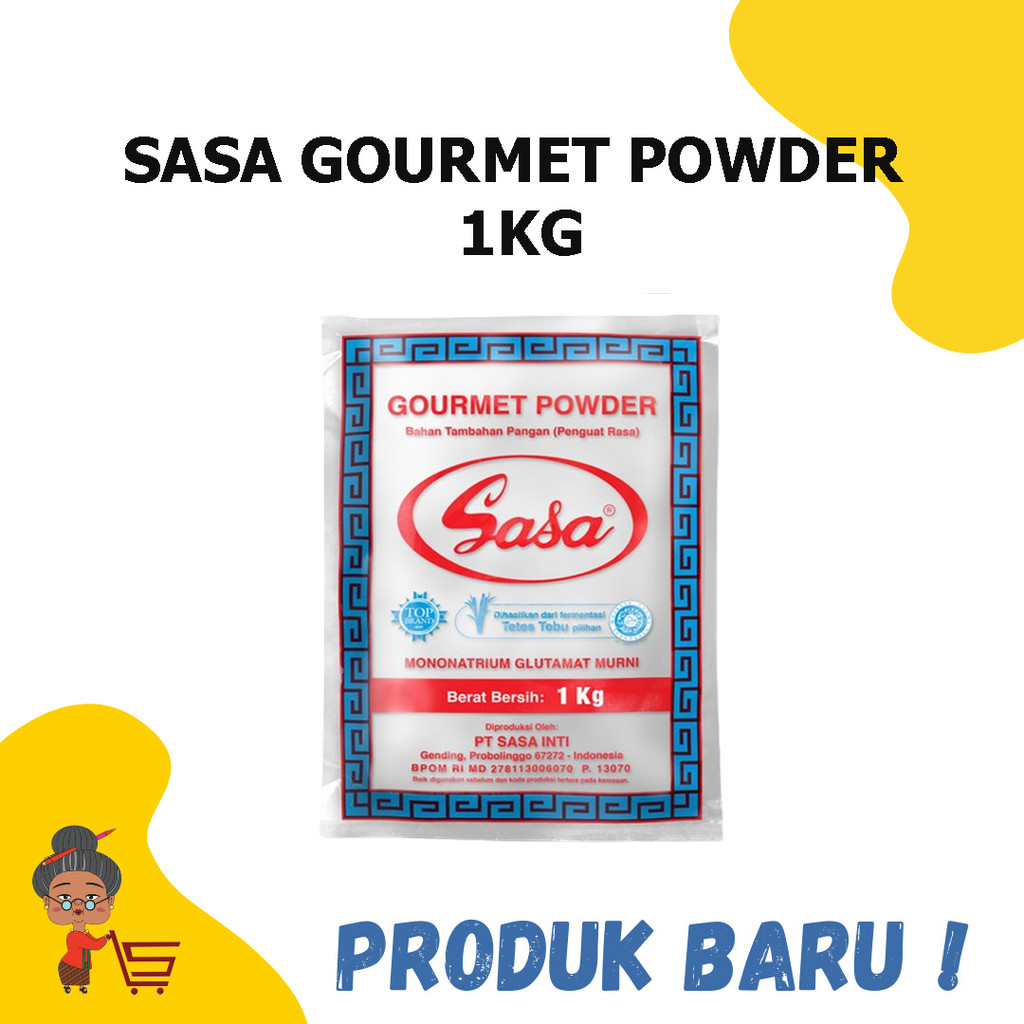 

SASA GOURMET POWDER BUMBU PENYEDAP RASA 1KG / SASA GOURMET POWDER 1 KG / SASA MSG