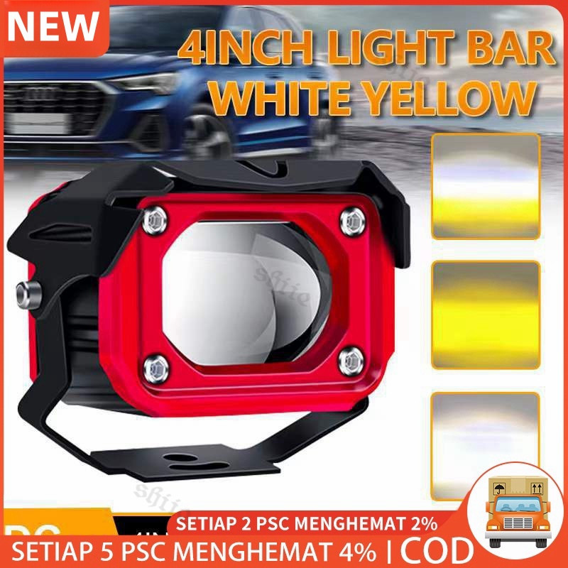 Lampu Tembak Sorot LED Laser Gun lampu tembak led 4d laser d6k kotak 2 warna high low hi loo jauh de