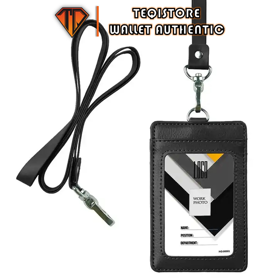 

ID CARD HOLDER Kartu Nama Karyawan Pegawai 3 Slot Kartu Depan Belakang Warna Hitam Abu Merah Pink