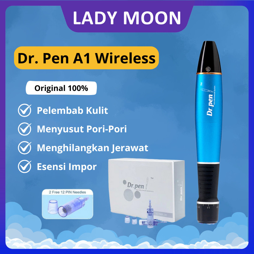 Lady Moon⭐GARANSI 1 TAHUN⭐Dr.Pen DERMAPEN A1-W (NEWEST) MTS Alat BB Glow Pulihkan Gloss Elastis Waja