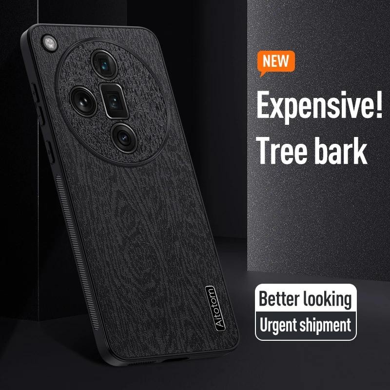 Casing HP Oppo Cari X7 Ultra Matte Pohon tekstur kayu pelindung penuh Penutup belakang keras Penutup