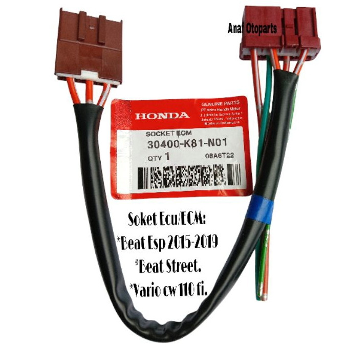 SOKET ECU ECM  BEAT FI / BEAT ESP 2015 - 2019 / SCOOPY FI / VARIO FI 110.