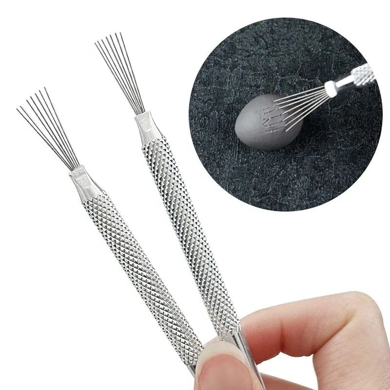 

7 Pin Feather Wire Polymer Clay Sculpting Modeling Tool Texture Ceramics Tool DIY Pottery Brush Pottery Detail Tools Accessories