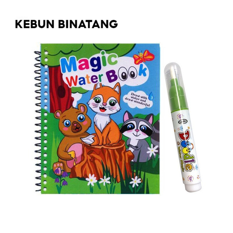 

【Ready stock】Buku Gambar Mewarnai / Magic Water Book / Buku Mewarnai Anak / Mainan Edukasi Anak / Buku Warna