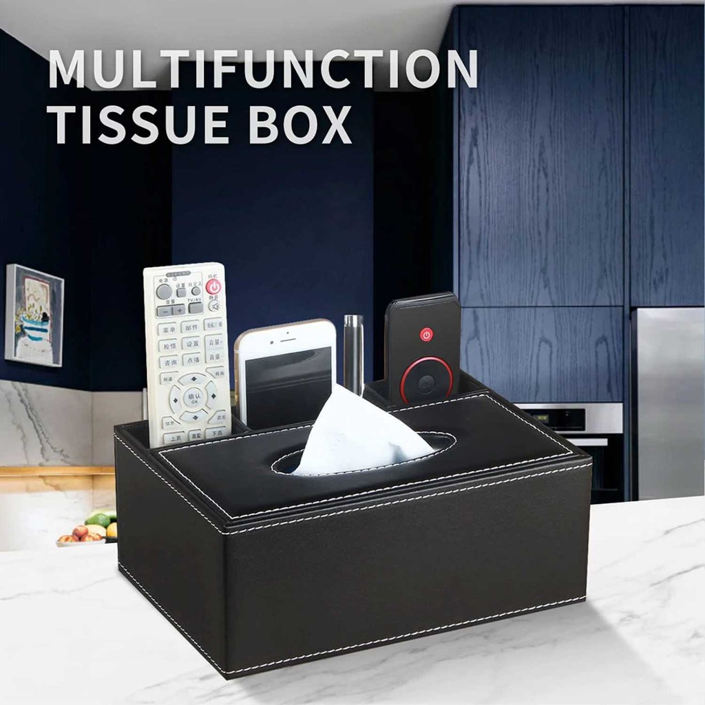 

ACRDK Kotak Tisu Kulit Multifungsi Tissue Box Organizer - AC3401