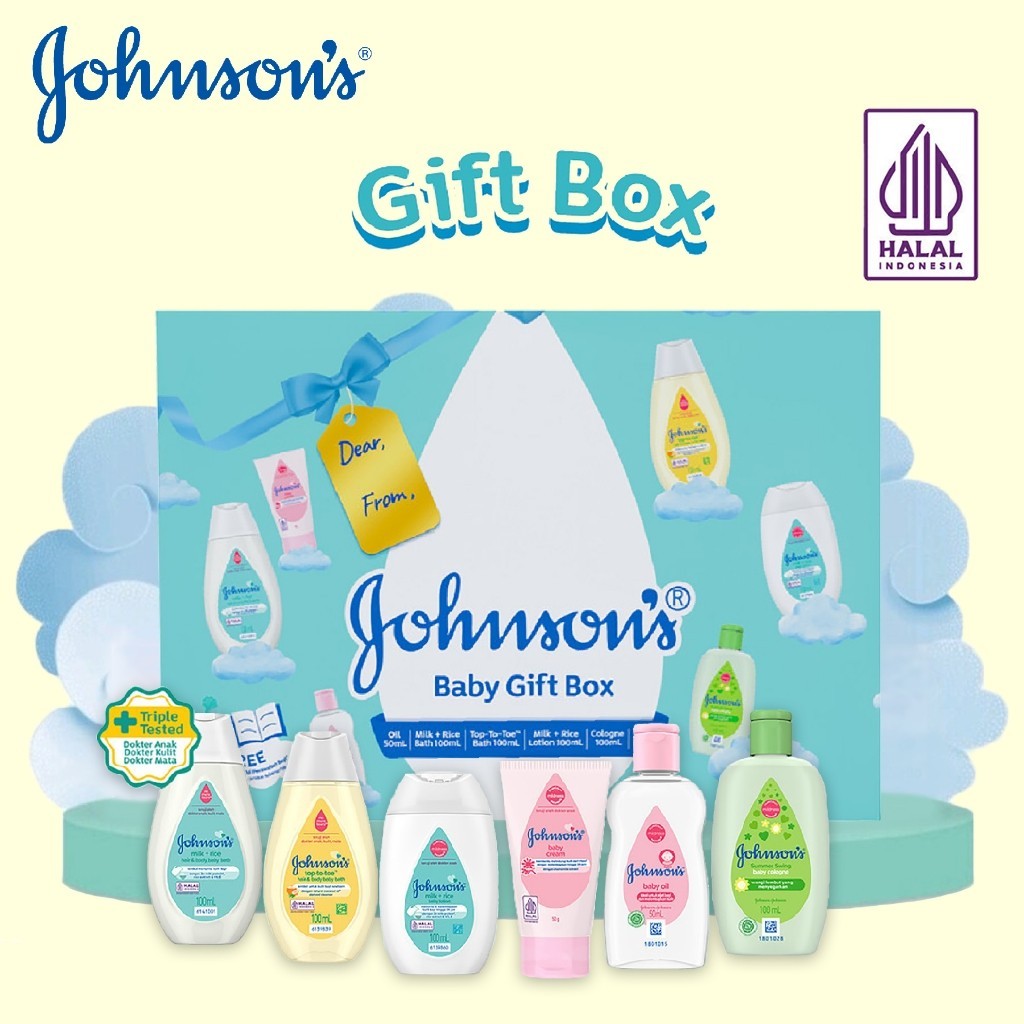 Johnson's Baby Gift Box Set  Kado Perlengkapan Bayi  Paket Hadiah Bayi