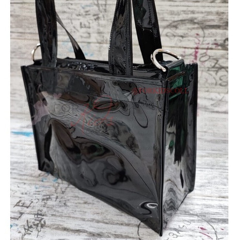 Tas Tote Mika Hitam Mini size Dengan Cantolan D ring