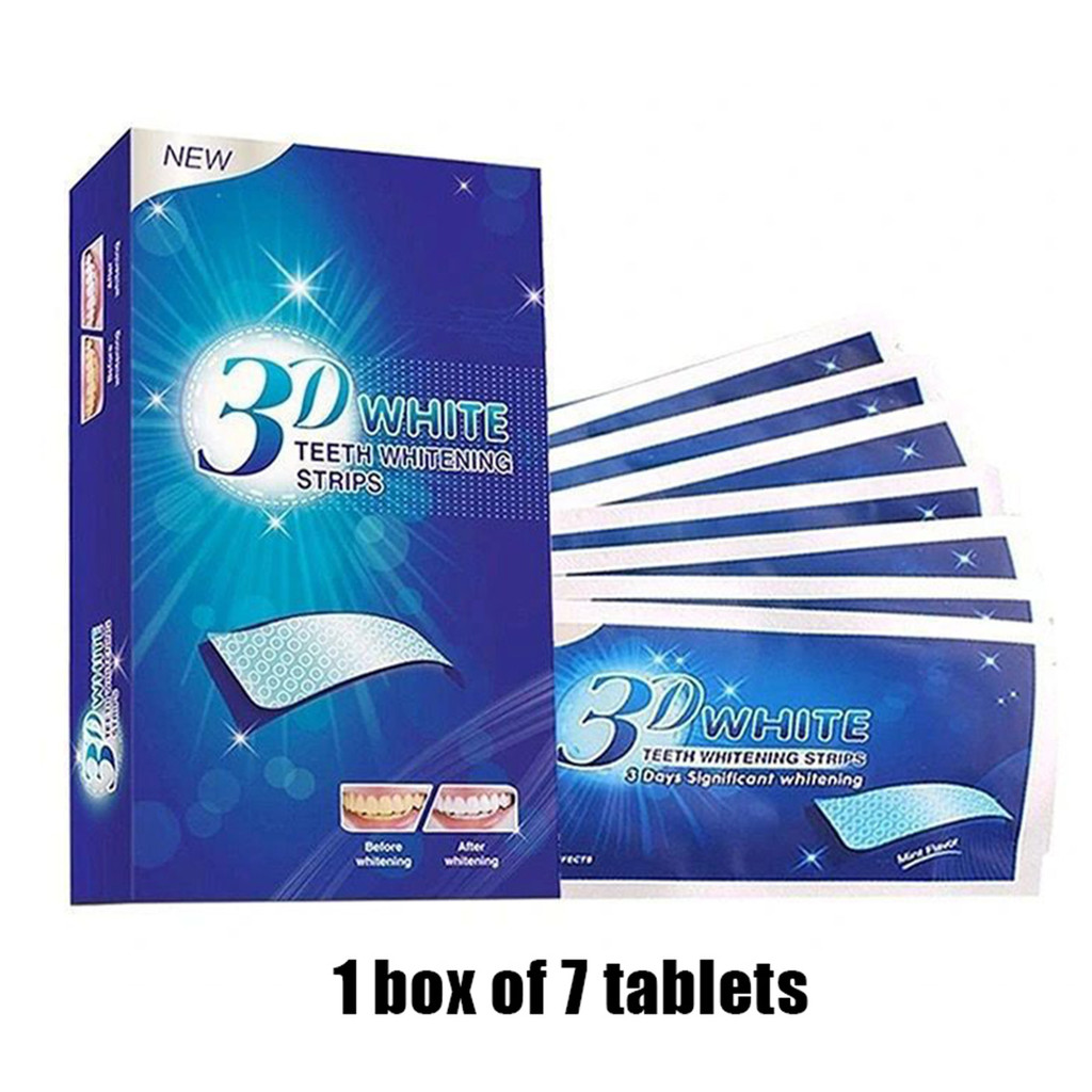7 Pair/box Sticker Pemutih Gigi Pemutih Gigi 3d Strip Teeth Whitening Strips Pemutih Gigi Strip - St