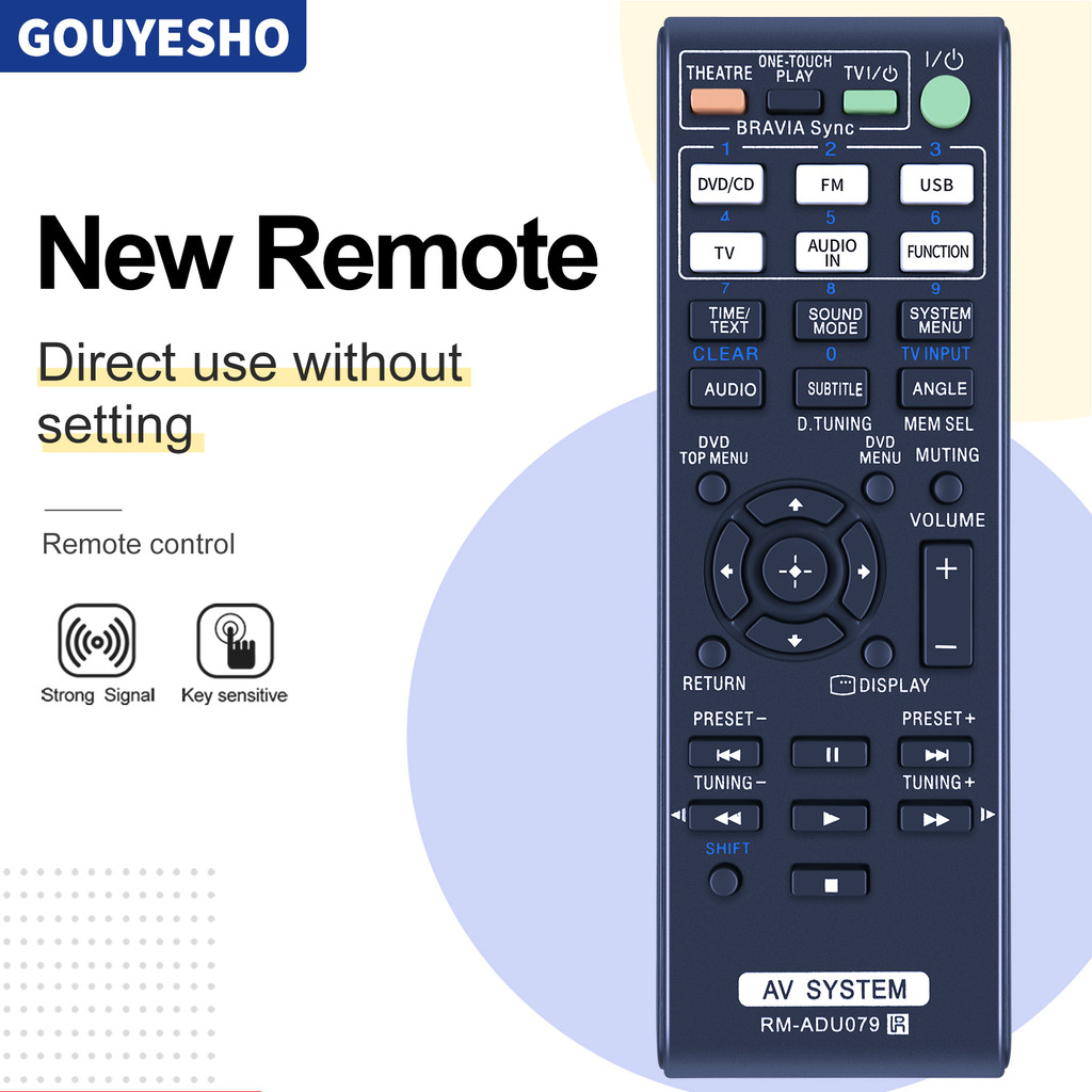 New RM-ADU079 Remote Control for Sony DAV-DZ740 DAV-TZ230 DAV-TZ630 DAV-TZ210 DAV-TZ510 DAV-DZ340 DV