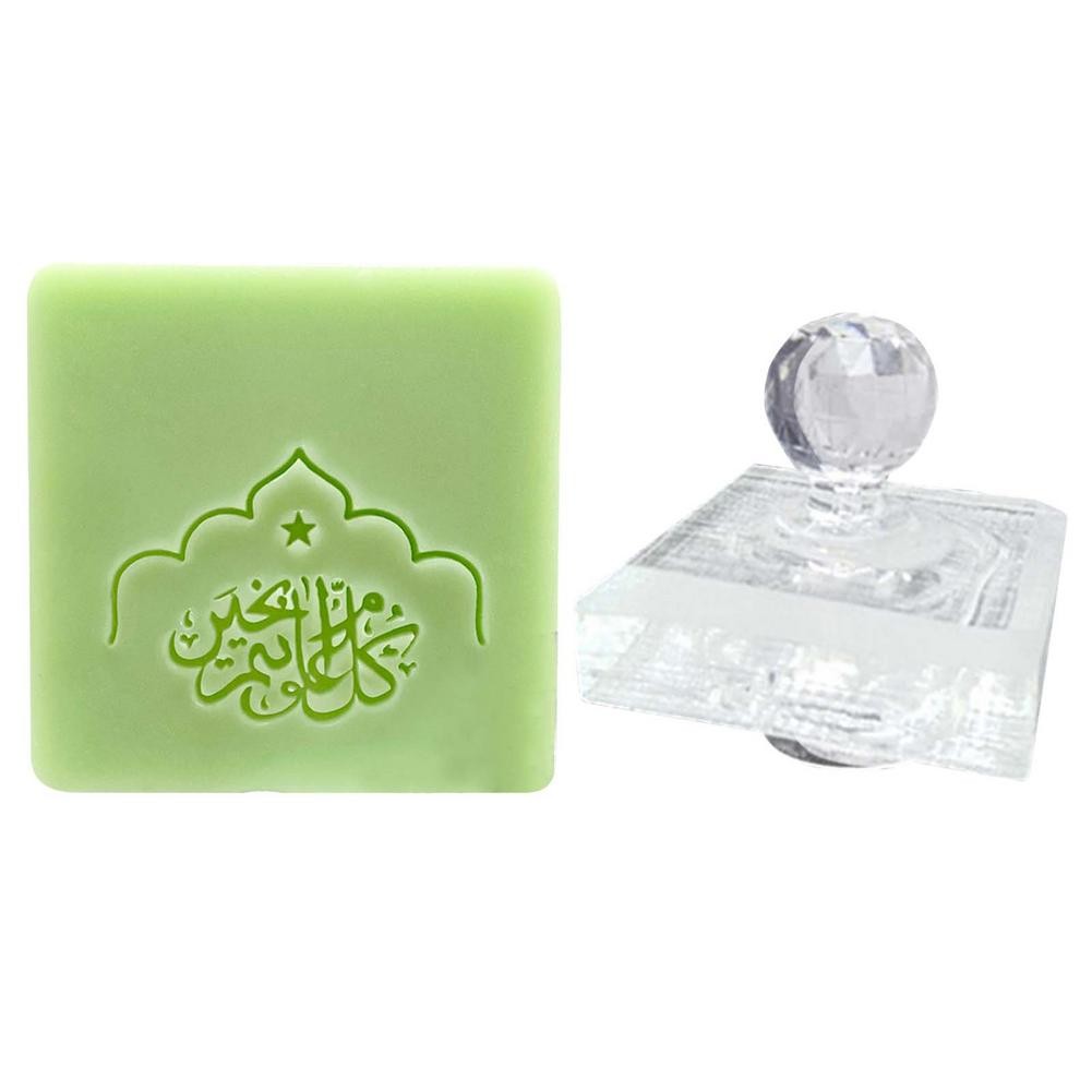 

Custom Soap Stamp Acrylic DIY Handmade Soap Molds Transparent Sealing Wax Stamp With Handle Personalized Soap Making Easter