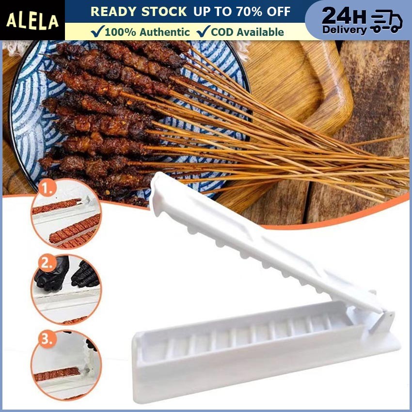 TUSUKAN SATE AYAM KAMBING YAKITORI KEBAB CUMI BEEF ALAT SATAI 3 in 1 tempat cetakan alat bantu tusuk